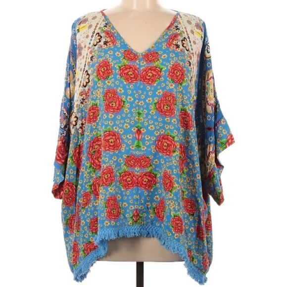 Farm Rio Ophelia fringed pullover top - Picture 2 of 6